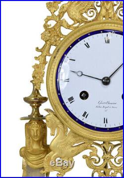 Pendule portique Egypte. Kaminuhr Empire clock bronze horloge antike uhren