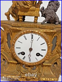 Pendule regule facade bronze ressorts ok fonctionne sonne