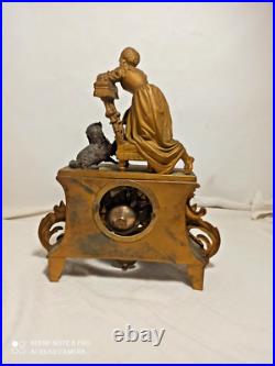 Pendule regule facade bronze ressorts ok fonctionne sonne