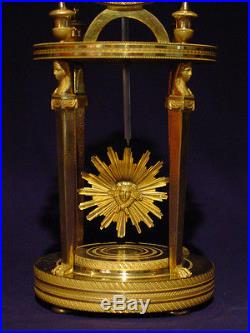 Pendule squelette Empire bronze doré french clock uhr XIXéme (1810-1815)