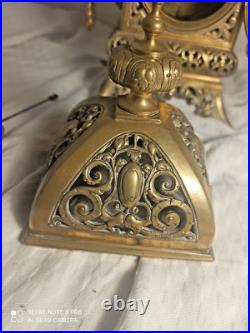 Pendule style baroque bronze fonctionne sonne