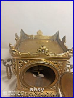 Pendule style baroque bronze fonctionne sonne