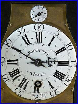 Pendule tête de poupée d'époque Régence début XVIIIe clock uhr reloj orologio