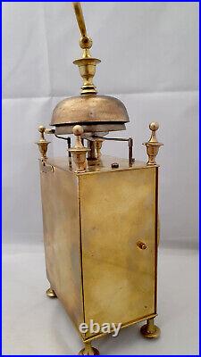 Pendule uhr officier voyage comtoise capucine 2 cloches sonnerie quarts