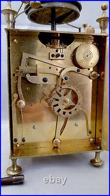 Pendule uhr officier voyage comtoise capucine 2 cloches sonnerie quarts