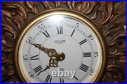 Pendule vintage JAEGER Electronic Paris Lic ATO soleil 1950's mural clock