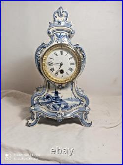 Pendule/xcartel faience decor Delft fonctionne