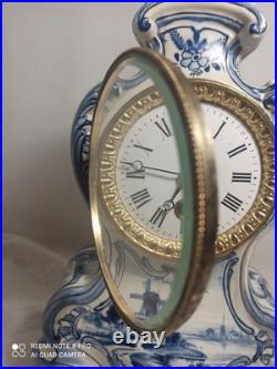 Pendule/xcartel faience decor Delft fonctionne