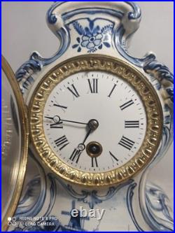 Pendule/xcartel faience decor Delft fonctionne