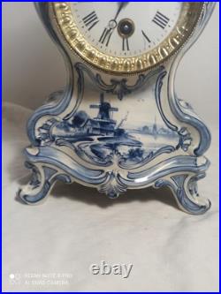 Pendule/xcartel faience decor Delft fonctionne