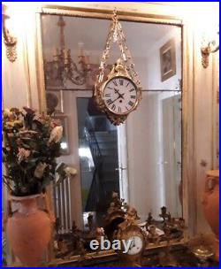 Pendulette Pendule Bronze Dore Louis XVI XIX Fonctionne Cle