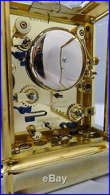 Pendulette voyage officier sonnerie calendrier carriage clock Henry JACOT
