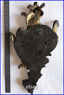Petit Corps pendule bronze brass pediment clock Kaminuhr pendule cartel coq n 18
