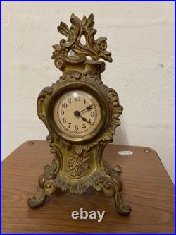 Petite Pendule Style Louis XVI Rocaille En Bronze Dore Début Xxème A Restaurer Petite Pendule Style Louis XVI Rocaille En Bronze Dore Début Xxème A Restaurer