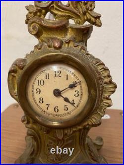 Petite Pendule Style Louis XVI Rocaille En Bronze Dore Début Xxème A Restaurer Petite Pendule Style Louis XVI Rocaille En Bronze Dore Début Xxème A Restaurer