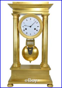 Portique pendule. Kaminuhr Empire clock bronze horloge antique cartel uhren