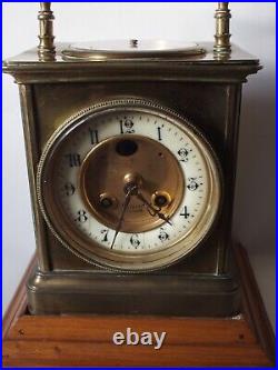 RARE GROSSE HORLOGE type pendule D OFFICIER EN LAITON ET BAROMETRE/japy 1878