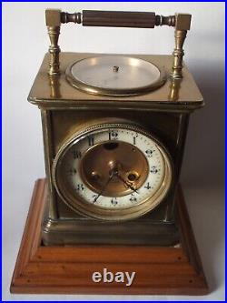 RARE GROSSE HORLOGE type pendule D OFFICIER EN LAITON ET BAROMETRE/japy 1878