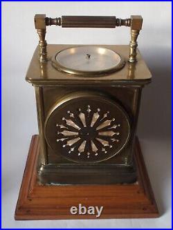 RARE GROSSE HORLOGE type pendule D OFFICIER EN LAITON ET BAROMETRE/japy 1878