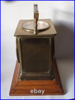 RARE GROSSE HORLOGE type pendule D OFFICIER EN LAITON ET BAROMETRE/japy 1878