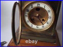 RARE GROSSE HORLOGE type pendule D OFFICIER EN LAITON ET BAROMETRE/japy 1878