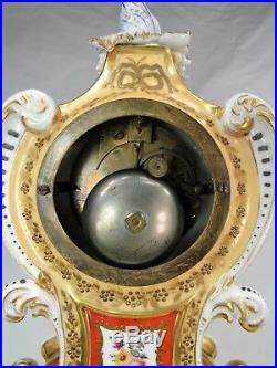 RARE PENDULE PAGODE XIXème PORCELAINE DE PARIS ESPRIT JACOB PETIT CHINESE CLOCK