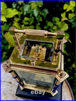 RARE Pendule De Voyage L'ÉPÉE 1839 Bambou Phases De Lune Officier Clock Reiseuhr RARE Pendule De Voyage L'ÉPÉE 1839 Bambou Phases De Lune Officier Clock Reiseuhr