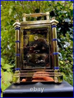 RARE Pendule De Voyage L'ÉPÉE 1839 Bambou Phases De Lune Officier Clock Reiseuhr RARE Pendule De Voyage L'ÉPÉE 1839 Bambou Phases De Lune Officier Clock Reiseuhr