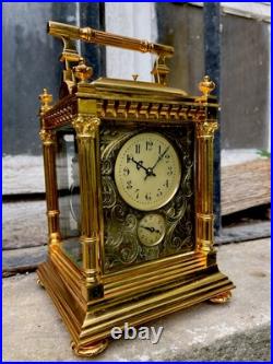 RARE Pendule De Voyage Westminster Grande Et Petite Sonnerie Officier Reiseuhr
