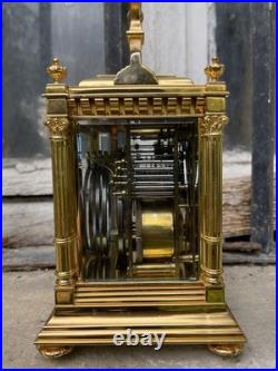 RARE Pendule De Voyage Westminster Grande Et Petite Sonnerie Officier Reiseuhr