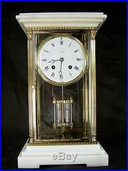 RARE REGULATEUR L'EPEE PENDULE LAITON DORE ET MARBRE PARF. ETAT SONNERIE CLOCHE