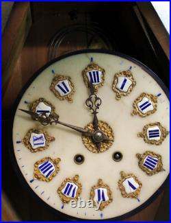 RARE pendule murale Napoléon III marqueterie BOULLE écaille laiton etc RARE pendule murale Napoléon III marqueterie BOULLE écaille laiton etc