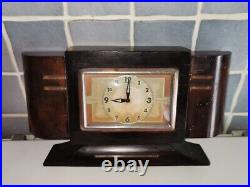 Rare Horloge BAYARD vintage Art Déco en bois France 1930