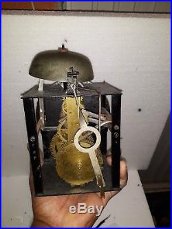 Rare Miniature Comtoise Horloge Pendule Carillon Foret Noire