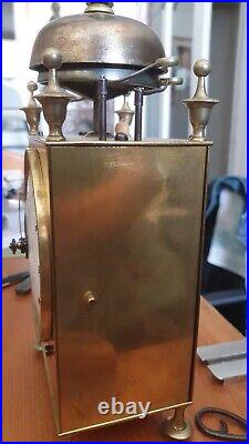 Rare Pendule Capucine Officier Voyage 2 Cloches 3 Marteaux