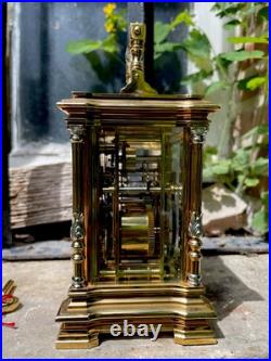 Rare Pendule De Voyage La Vallée (L'Epée) Sonnerie Lapis-lazuli Officier Lune