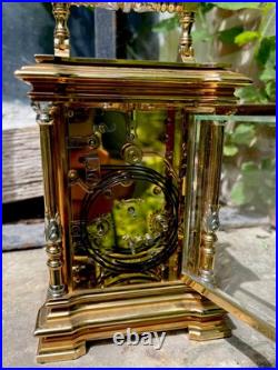 Rare Pendule De Voyage La Vallée (L'Epée) Sonnerie Lapis-lazuli Officier Lune