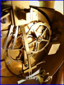Rare Pendule Regulateur En Acajou Et Bronze Doré Signé Lépine clock uhr reloj