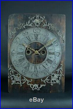 Rare Pendule ancienne Mouvement horloge d'époque 18 ème antique clock