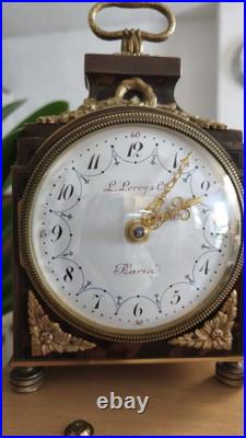 Rare Pendule d'officier De Voyage Hger du Roy L. Leroy Paris À Sonnerie