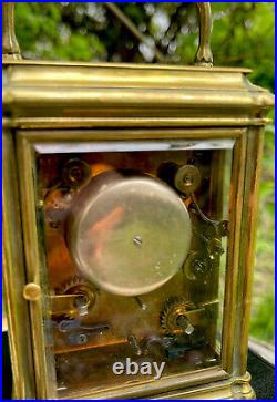 Rare Pendule de voyage Charles Oudin officier Sonnerie Quarts Carriage Clock