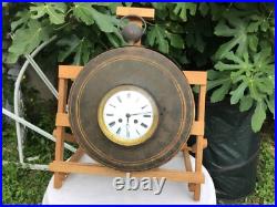 Rare Pendule horloge de Gare industriel en tôle XIXème ou XVIII ème