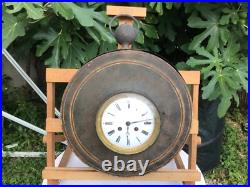 Rare Pendule horloge de Gare industriel en tôle XIXème ou XVIII ème