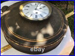 Rare Pendule horloge de Gare industriel en tôle XIXème ou XVIII ème