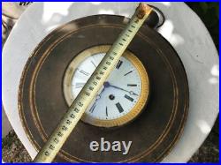 Rare Pendule horloge de Gare industriel en tôle XIXème ou XVIII ème