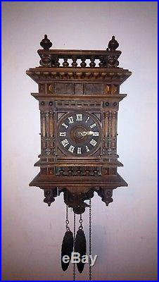 Rare ancienne horloge coucou de la foret noire du 19 éme siècle