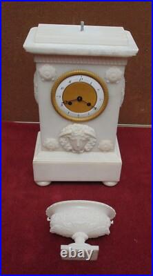 Rare ancienne magnifique pendule portique XVIII EME mouvement a fil fonctionne