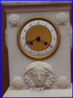 Rare ancienne magnifique pendule portique XVIII EME mouvement a fil fonctionne