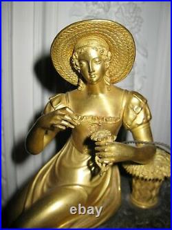 Rare et belle pendule fontaine automate pendule en bronze doré