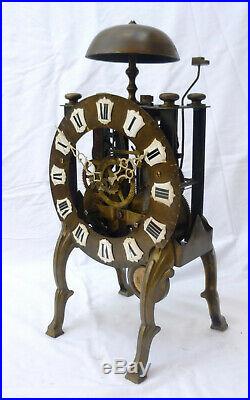 Rare et étonnante PENDULE SQUELETTE mécanisme franc-comtois XIXème clock